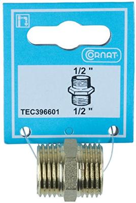 Cornat Messing/Ms Dubbelnippel Mm 1/2 - TEC396601