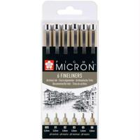 Set Viltstiften Talens Sakura Pigma Micron Fineliner Zwart - thumbnail