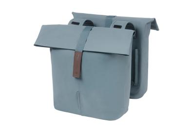 Basil tas city dubbel vegan leather | graphite blue