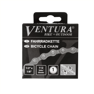 Ketting Ventura 1-Speed | 112S | 1/8 | Zwart