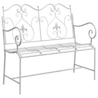 Tuinbank Wit 104 x 54 x 93cm Staal - thumbnail