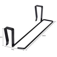 QUVIO Handdoekhouder metaal - Zwart - thumbnail