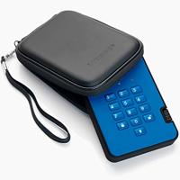 iStorage diskAshur2 SSD 2TB Blauw - Veilige draagbare Solid State Drive - Beveiligd met een wachtwoord - Stofdicht en waterdicht - Hardwarematige versleuteling - thumbnail