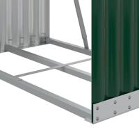 VidaXL Haardhoutopslag 80x45x190 cm gegalvaniseerd staal groen - thumbnail