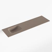 MONDIAZ LEX Smoke solid surface inleg wastafel voor toiletmeubel 110cm. Positie wasbak links - thumbnail