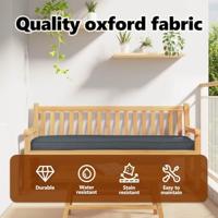 Pallet Kussen Set 2 pcs Antraciet 200 x 40 x 8 cm Oxford stof - thumbnail