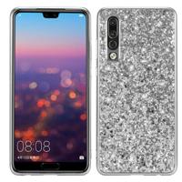 Glitter poeder schokbestendig TPU Case voor Huawei P30 (zilver) - thumbnail