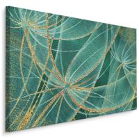Schilderij - Abstracte paardenbloem, groen, 4 maten, wanddecoratie - thumbnail