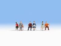 NOCH 18130 H0 Zittende mensen figuren Geverfd, Zittend - thumbnail