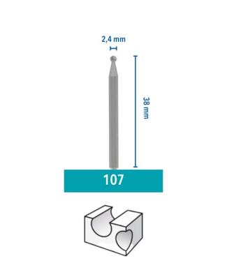 Dremel Graveerfrees 2,4 mm (107) - 26150107JA - thumbnail