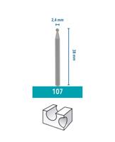Dremel 107 Graveerfrees 2,4 mm Schacht-Ø 3,2 mm 3 stuk(s) - thumbnail