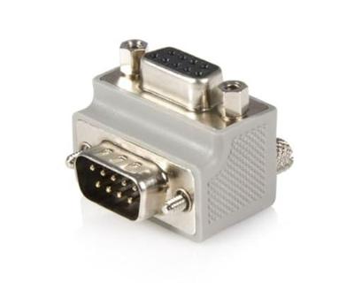 StarTech.com Rechte hoek DB9 naar DB9 seriële kabel adapter type 2 - M/F (GC99MFRA2), grijs