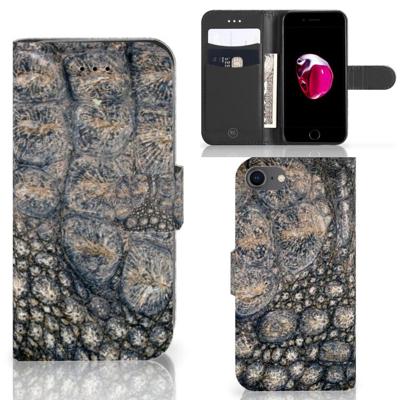 iPhone 7 | 8 | SE (2020) | SE (2022) | Telefoonhoesje | Met pasjeshouder | Krokodillenprint
