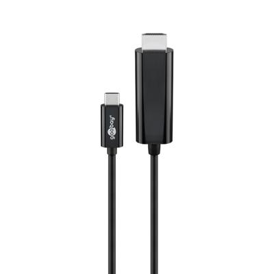 USB-C naar HDMI kabel - 3840*2160p @ 60Hz & 3D - USB-C adapterkabel - 1,8 meter - Zwart