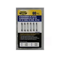 Glaszekeringen 32mm, assortiment 60 stuks in opbergbox - thumbnail