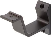 Hermeta 3550-18 leuninghouder vlak 76 mm mat zwart - thumbnail