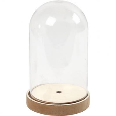 Creativ Company Stolp op houten voet, 18cm Creativ Company Stolp op houten voet, 18cm