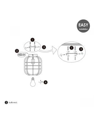 Home sweet home plafondlamp Nero 24 - zwart