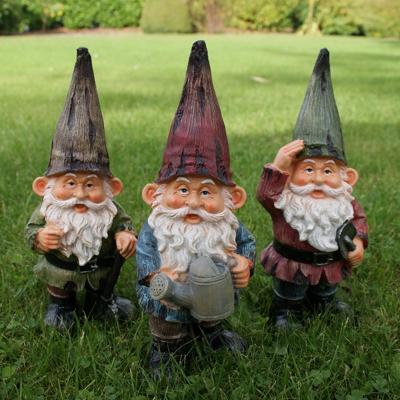 Farmwood Animals Tuinbeeld kabouter 11x7x24cm set a 3st