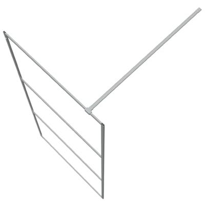 Inloopdouchewand 90x195 cm transparant ESG-glas zilverkleurig - thumbnail