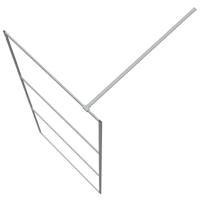 Inloopdouchewand 90x195 cm transparant ESG-glas zilverkleurig - thumbnail