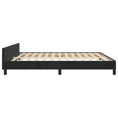 Bedframe zonder matras 160x200 cm fluweel zwart