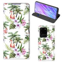 Samsung Galaxy S20 Ultra | Hoesje maken | Flamingo Palms - thumbnail
