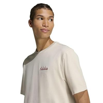 Adidas Novelty Bowl T-Shirt Heren Beige - Maat S - Kleur: BeigeRood | Soccerfanshop