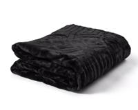 Sleeptime Embossed Zeta Deken Zwart 200 x 240 cm - thumbnail