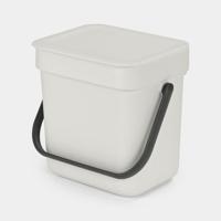 Brabantia Sort & Go afvalemmer 3 liter light grey - thumbnail