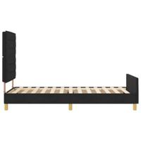 Bedframe met hoofdeinde Zwart 100 x 200 cm Stof - thumbnail