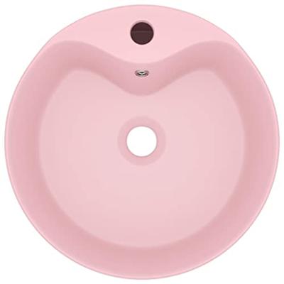 VidaXL Wastafel met overloop 36x13 cm keramiek matroze