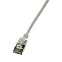 LogiLink CQ9052S RJ45 Netwerkkabel, patchkabel CAT 6A U/FTP 2.00 m Grijs Extreem dun, Vlambestendig, Flexibel, Folie afscherming, Halogeenvrij, Snagless, - thumbnail