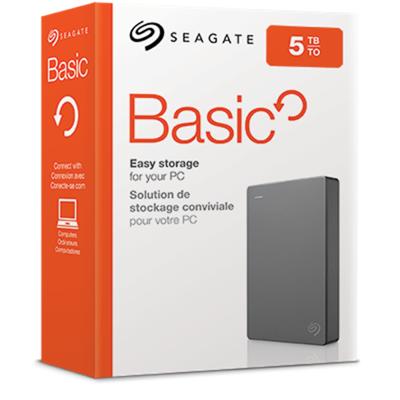 Seagate Basic externe harde schijf 5000 GB Zilver