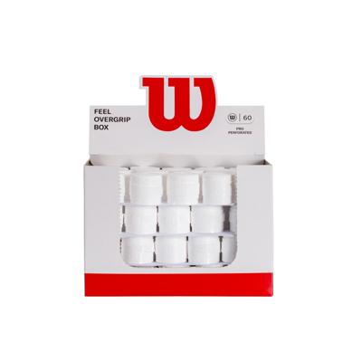 BOX OF 60 PERFORATED OVERGRIPS WILSON WHITE PRO