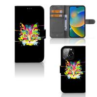 iPhone 14 Pro Max Leuk Hoesje Cat Color - thumbnail