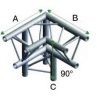 Showtec FT30 Driehoek truss 013 3-weg hoek 90g apex down - thumbnail