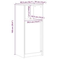 Dressoir met LED 42,5x34x100 cm bewerkt hout grijs sonoma eiken - thumbnail