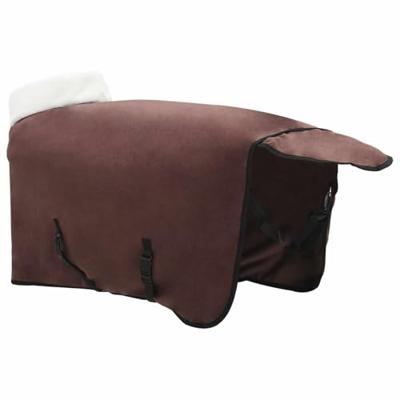 VidaXL Paardendeken volledig donkerbruin 115 cm polar fleece