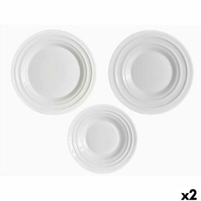 Serviesset Vivalto Wit Opaal glas (2 Stuks)