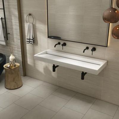 Wastafel AquaSplash Hoya 120x45.5 cm Zonder Kraangat Mat Wit Aquasplash Wastafel AquaSplash Hoya 120x45.5 cm Zonder Kraangat Mat Wit Aquasplash