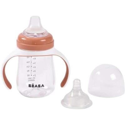 2-in-1 Trainingsfles - BEABA - 210 ml - Terracotta