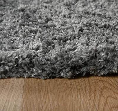 Tapeso Ovaal hoogpolig vloerkleed - Cozy Shaggy - grijs - 300x400 cm