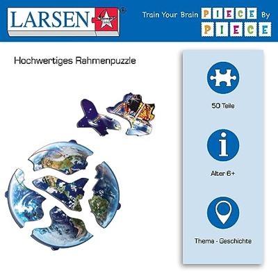 Selecta Larsen legpuzzel reis naar de maan - ruimtevaart apollo 11, 50st.