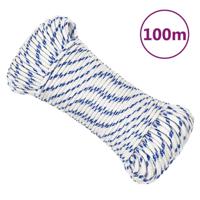 Boot touw 5 mm 100 m polypropyleen wit - thumbnail