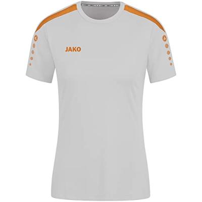 JAKO 4223 Shirt Power Km - Zachtgrijs/Fluo Oranje - L