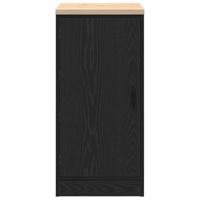 Garagekast 40x51x85 cm massief grenenhout zwart - thumbnail