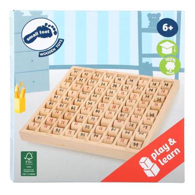 Small Foot houten bord rekenen vermenigvuldigen Small Foot houten bord rekenen vermenigvuldigen