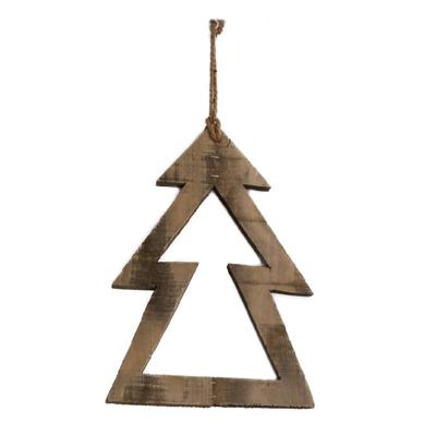 Hangdecoratie boom hout 28x38x2cm