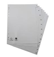 Exacompta tabbladen maandelijks A4, uit PP, 12 tabs, jan-dec, grijs, Frans - thumbnail